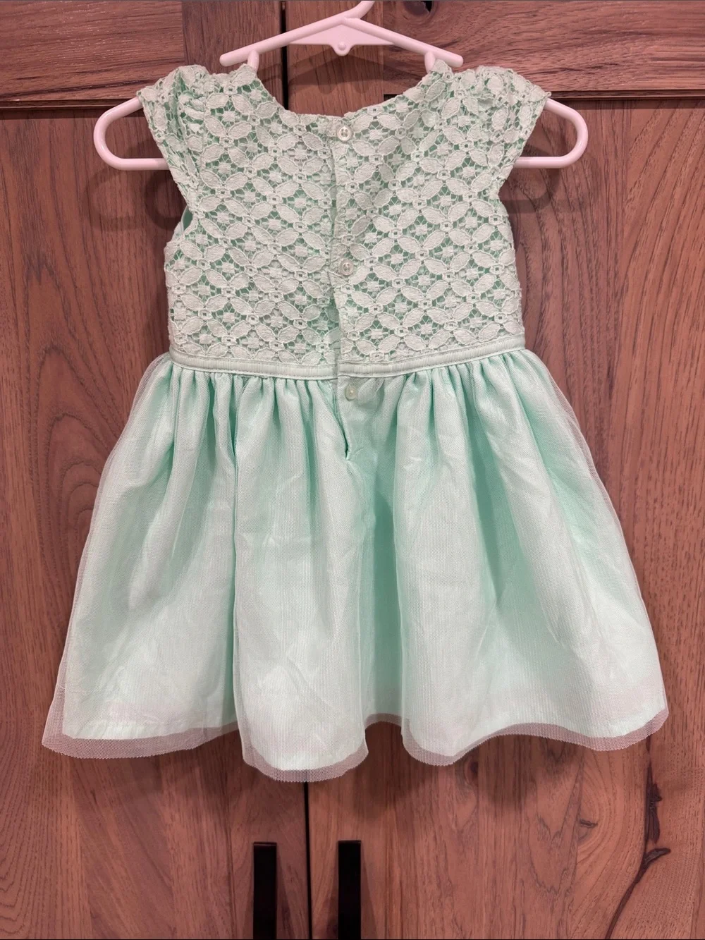 Carter's Mint Lace Bodice Tulle Party Dress